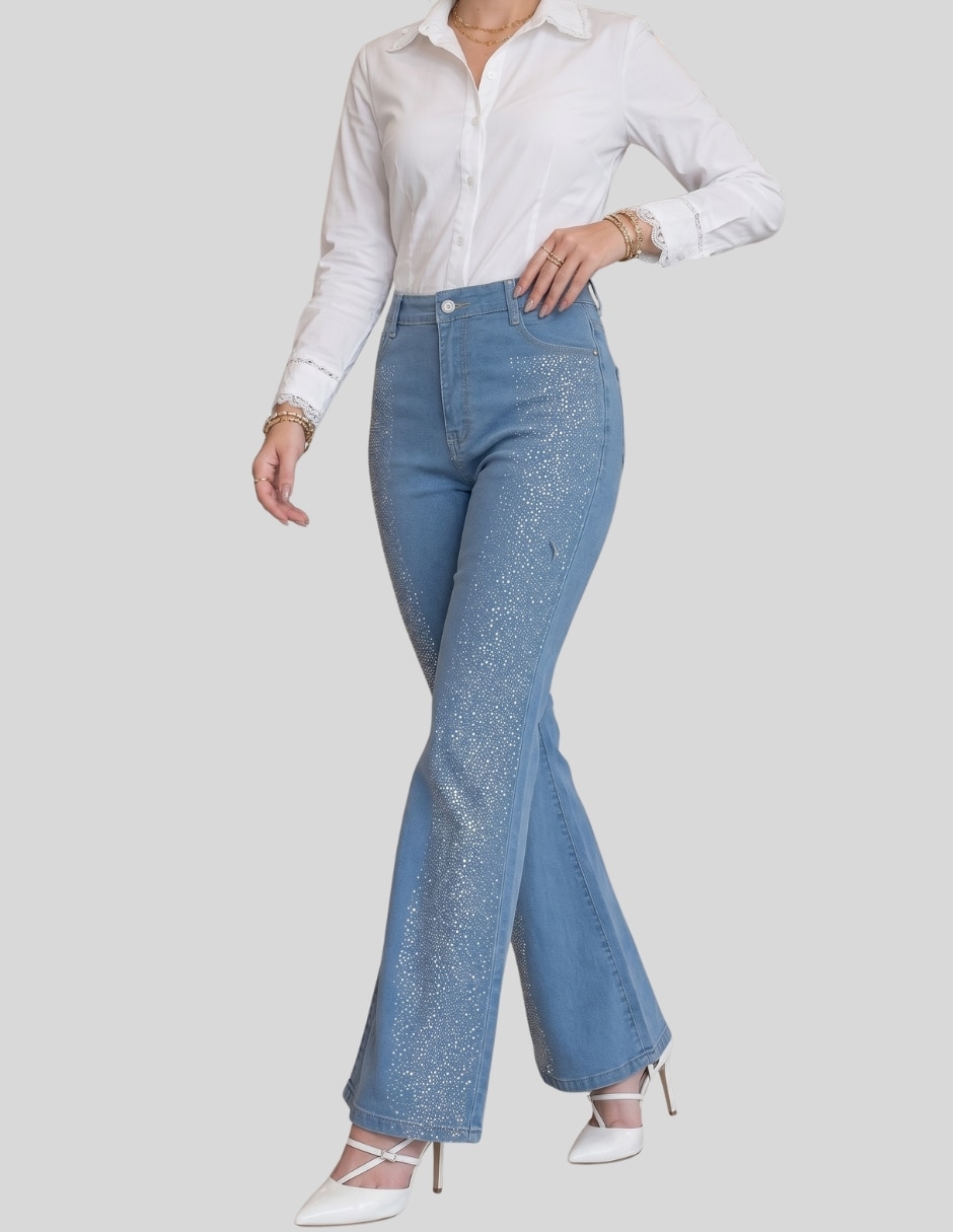 Pantalón flare acampanado para mujer 6