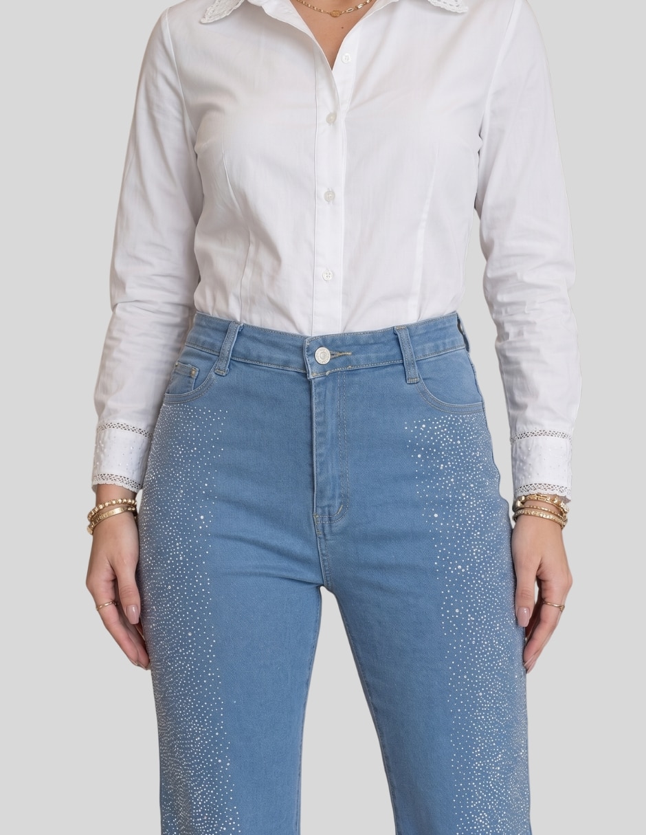 Pantalón flare acampanado para mujer 9
