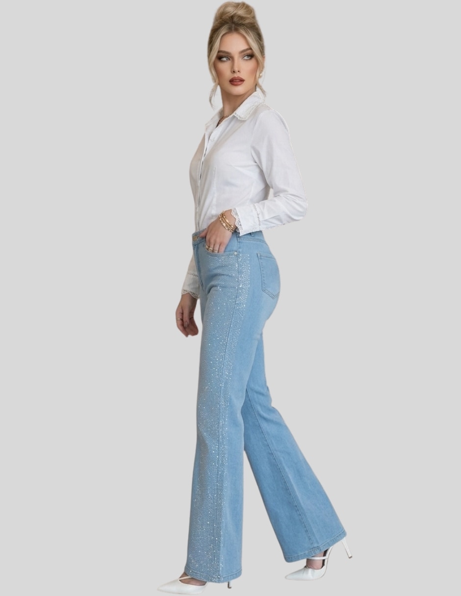 Pantalón flare Malabis acampanado para mujer