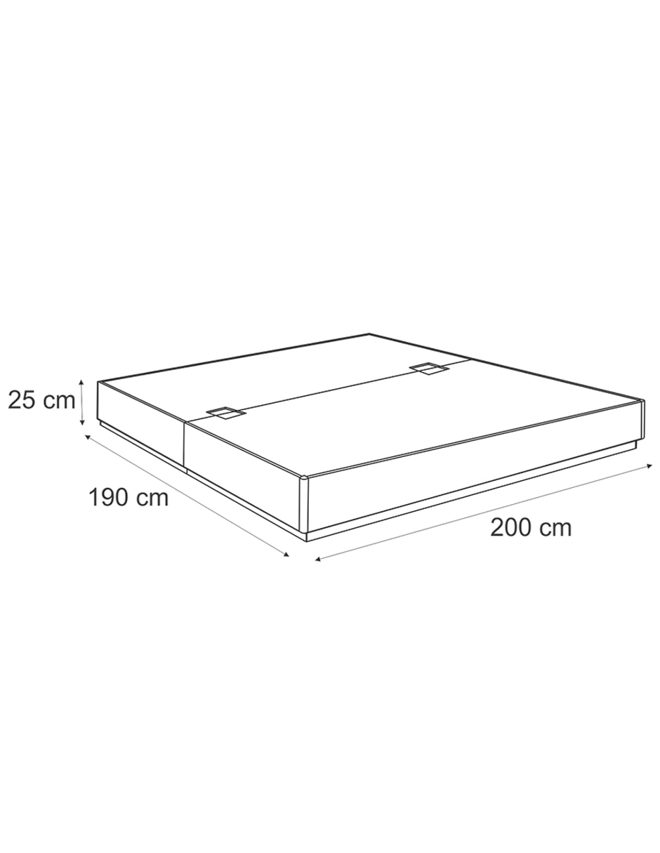 Base para cama armable Haus de chapa madera