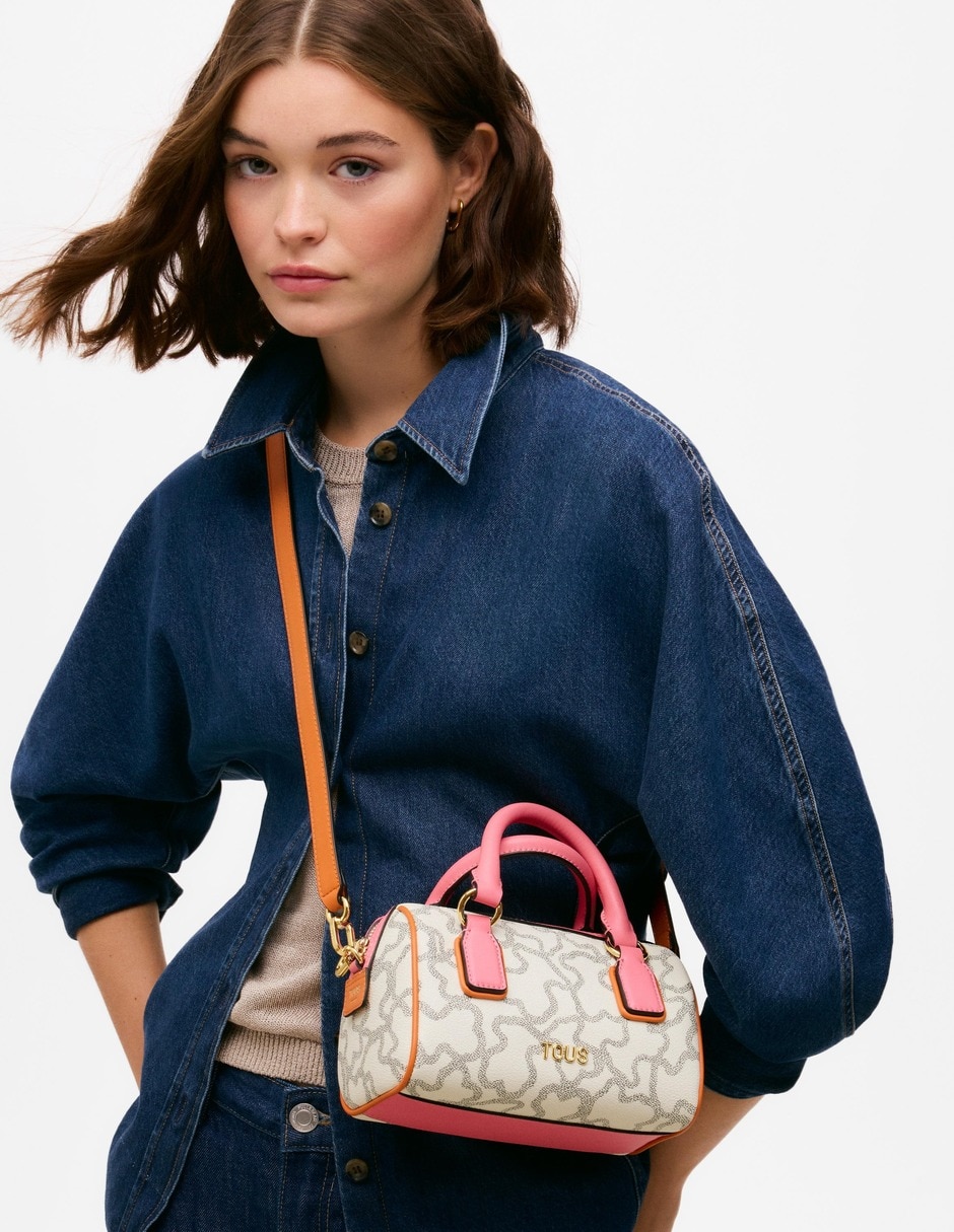 Bolsa bowler kaos icon f de vinil para mujer 4