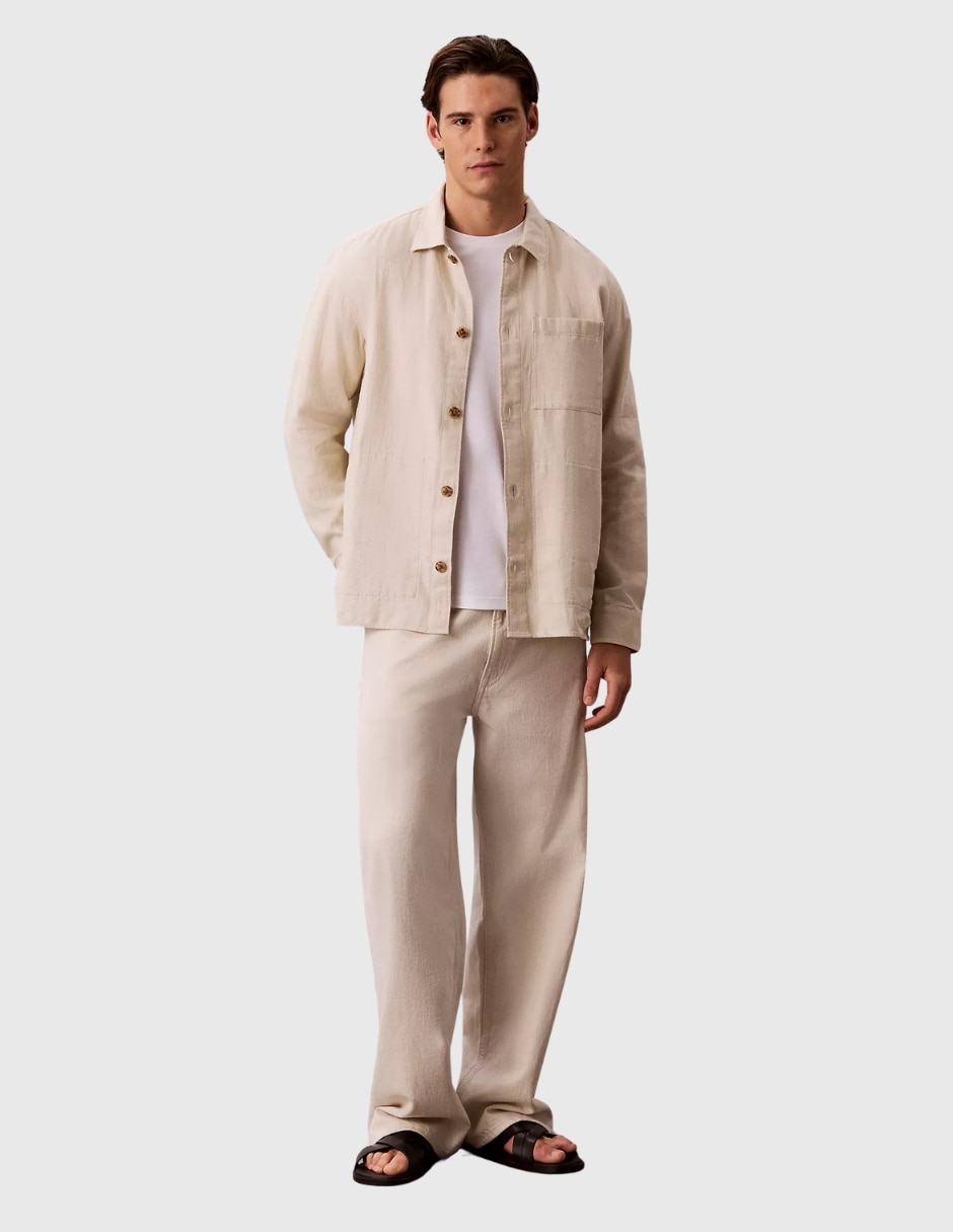Camisa casual manga larga para hombre 5