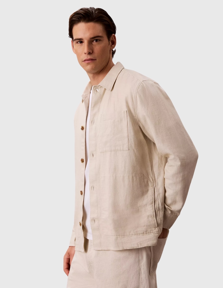 Camisa casual manga larga para hombre