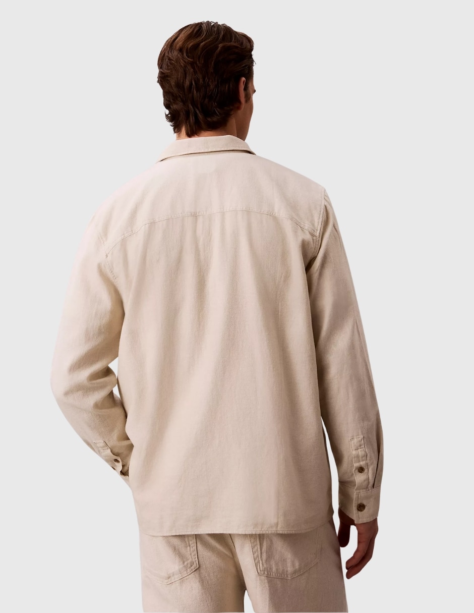 Camisa casual manga larga para hombre