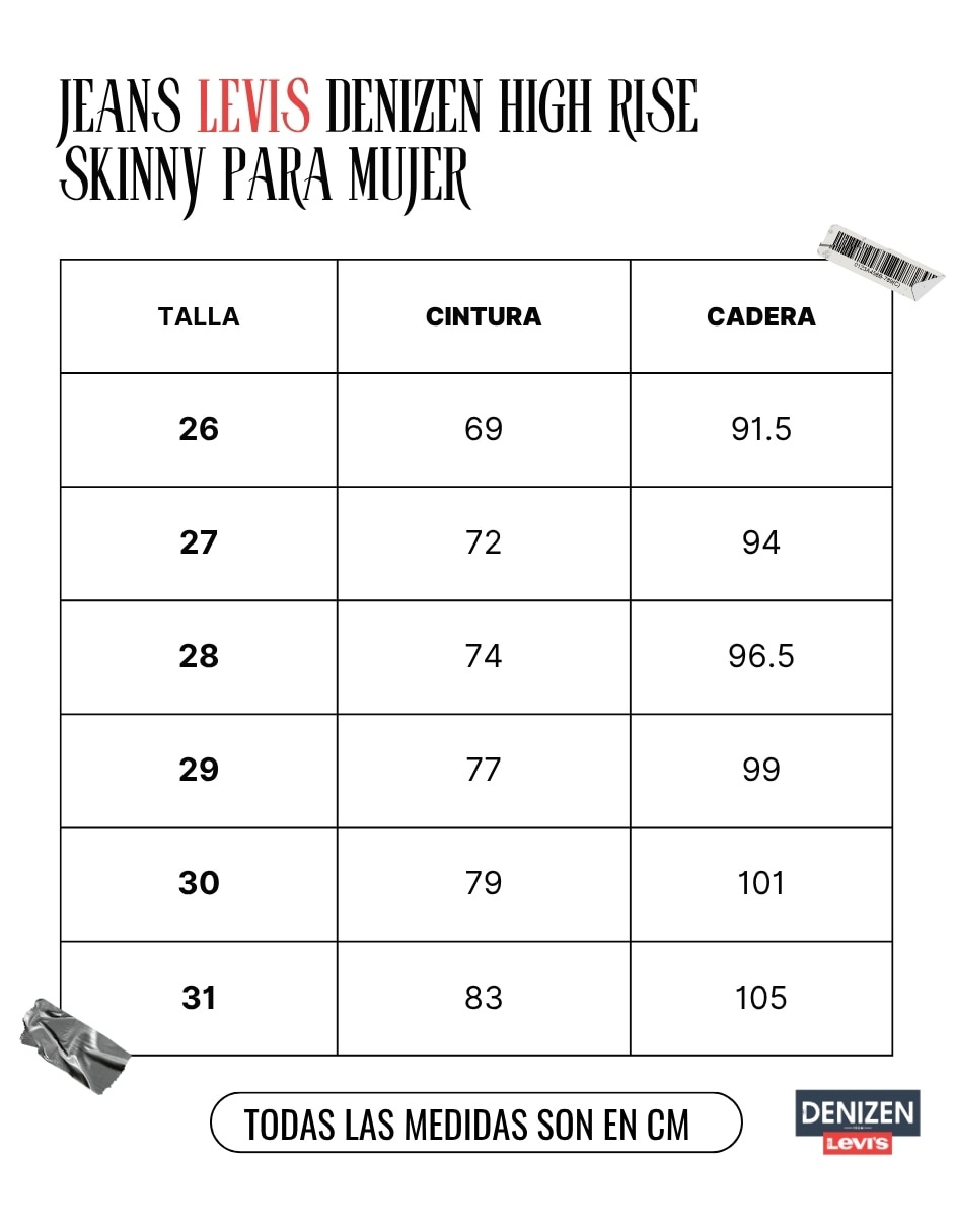 Jeans Skinny cintura alta Denizen para mujer