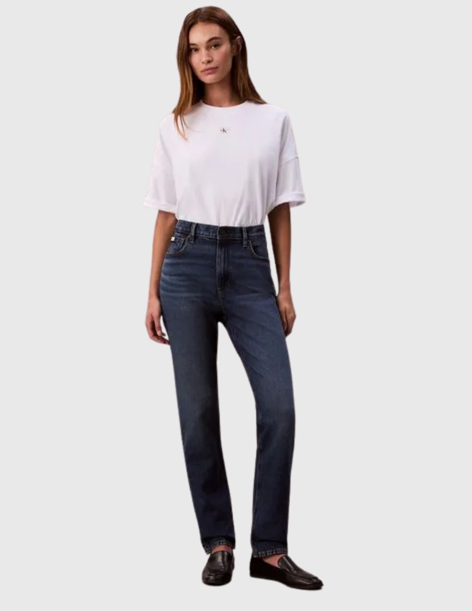 Jeans Mom media cintura para mujer 2