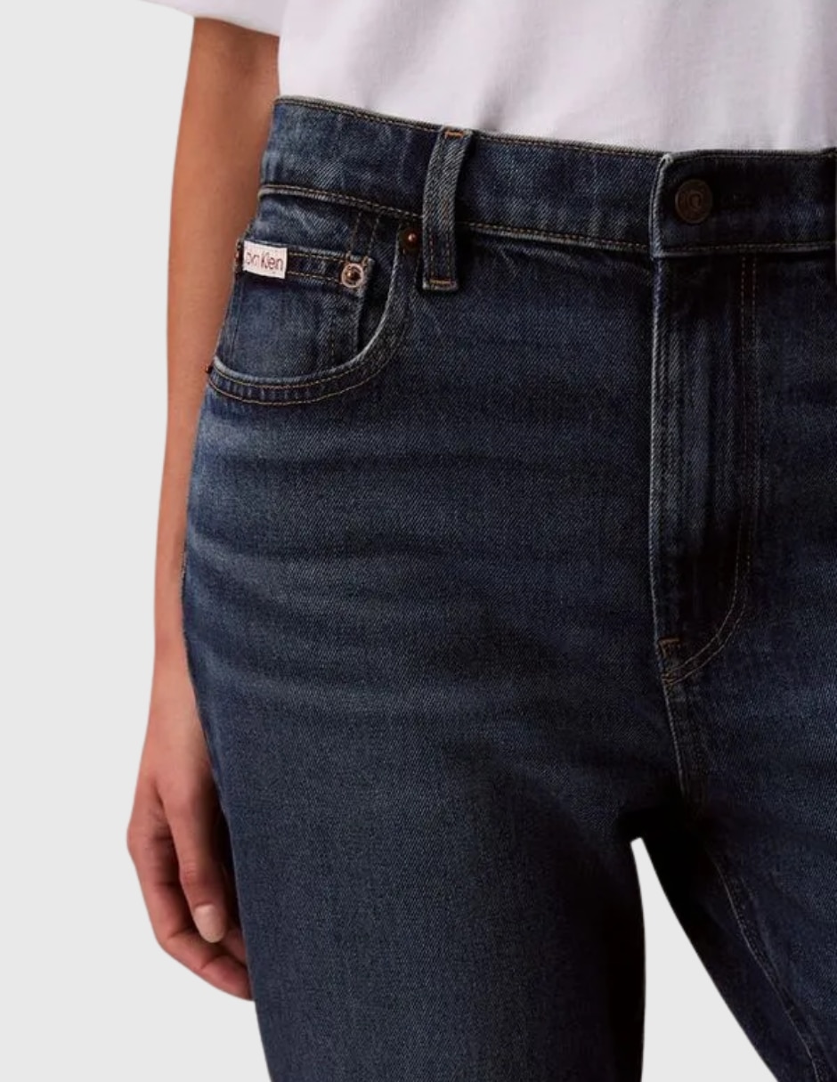 Jeans Mom media cintura para mujer 4