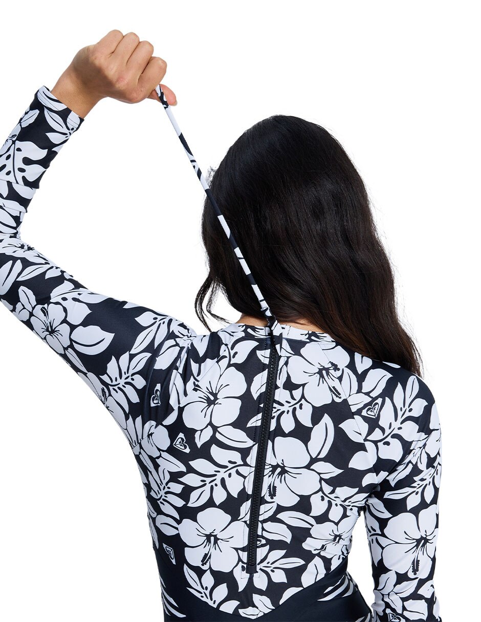 Traje de baño completo estampado floral para mujer 4