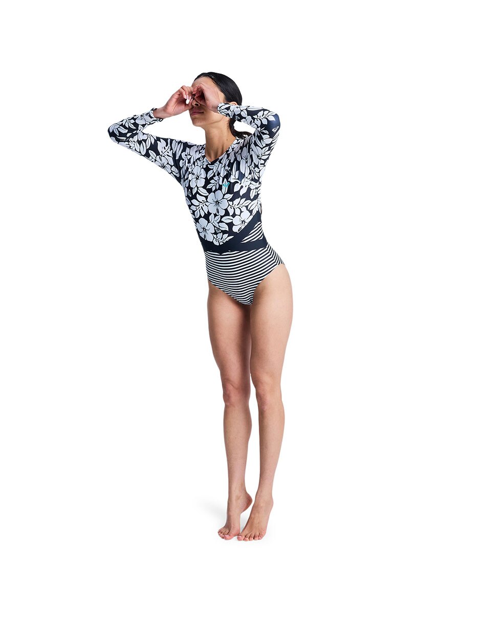 Traje de baño completo estampado floral para mujer 5