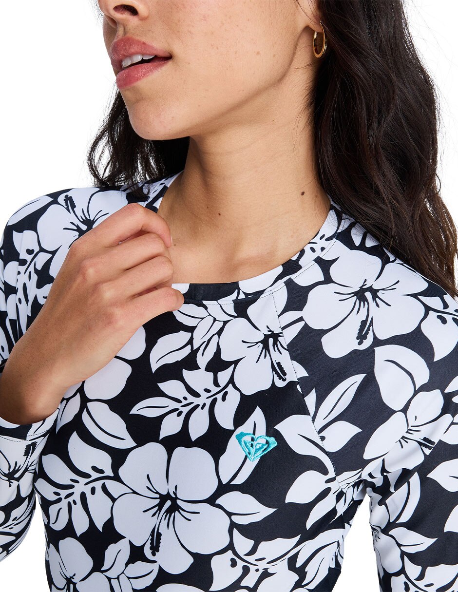 Traje de baño completo estampado floral para mujer 6