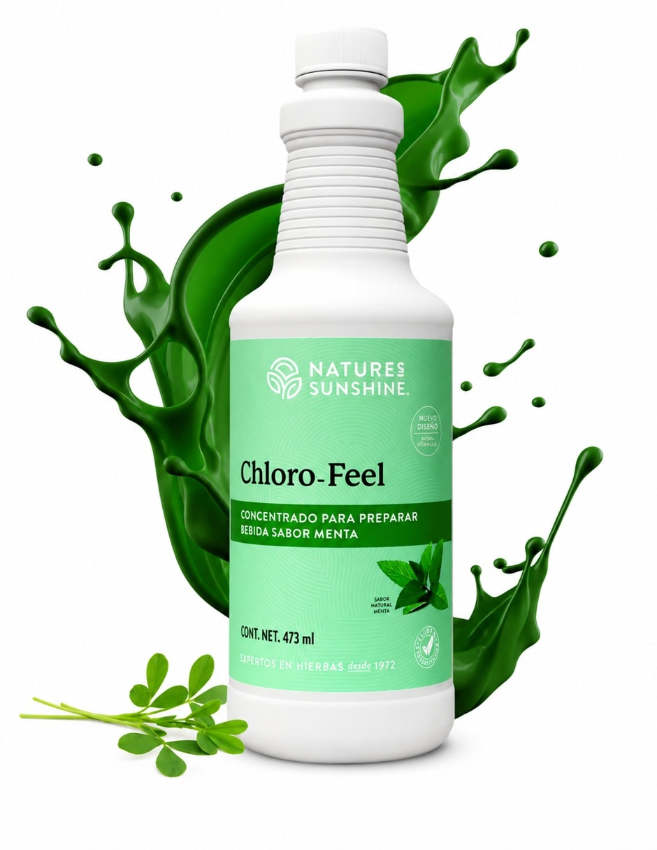 Chloro-Feel con concentrado de clorofila sabor menta de 473 ml