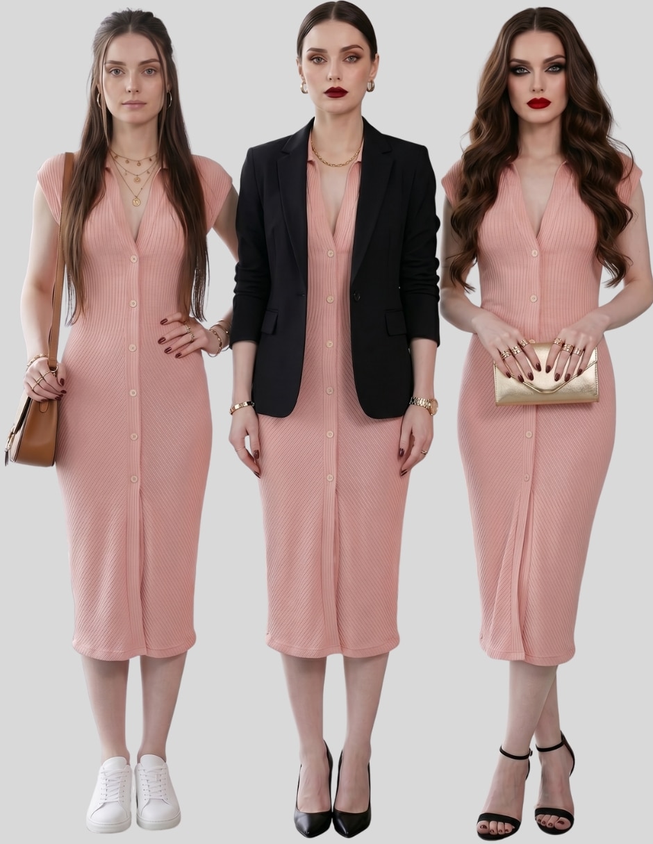 Vestido midi casual para mujer 5