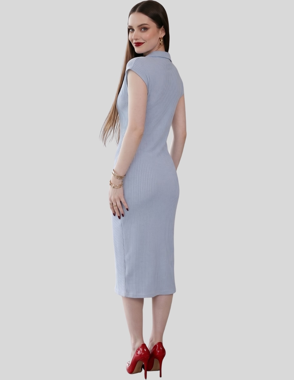Vestido midi casual Malabis para mujer