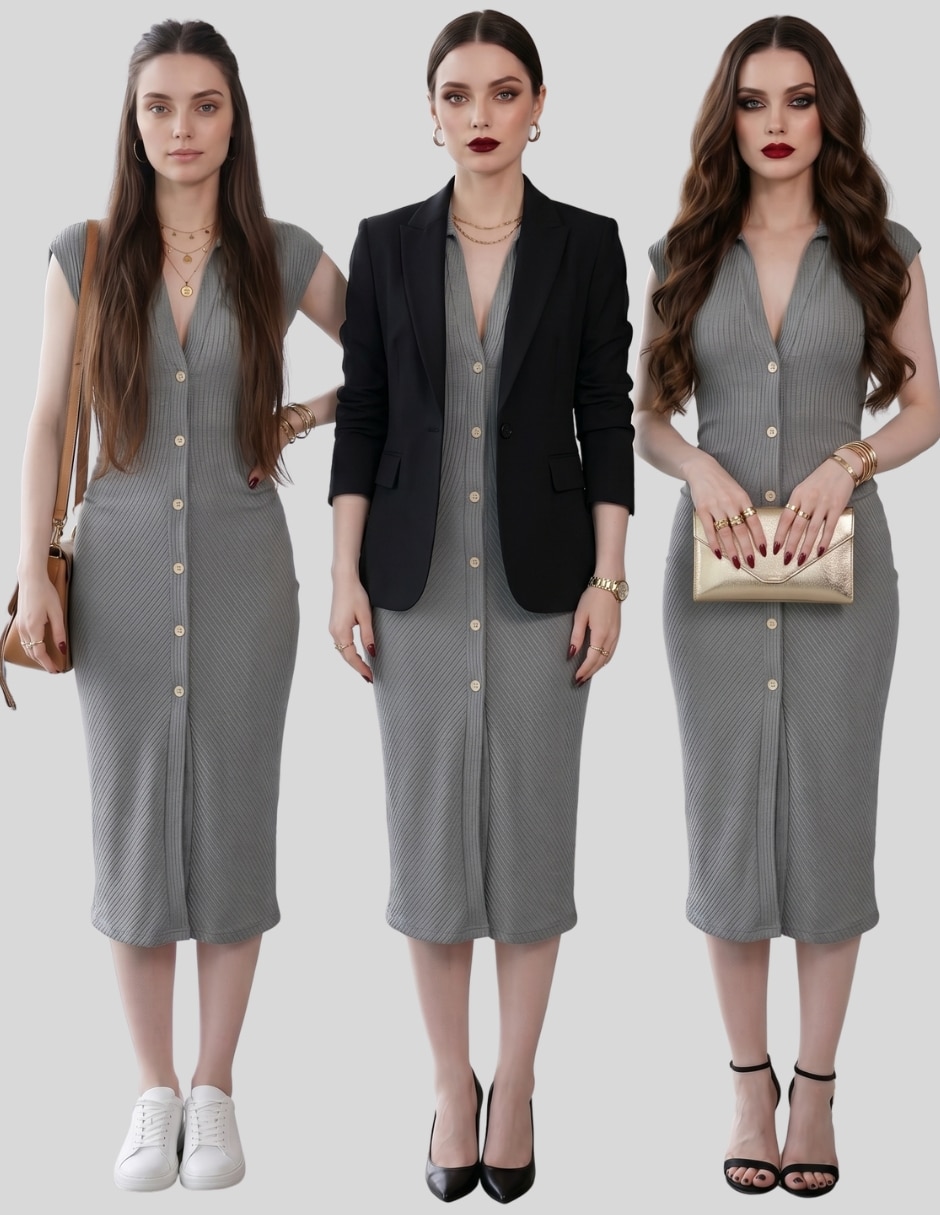 Vestido midi casual para mujer 5