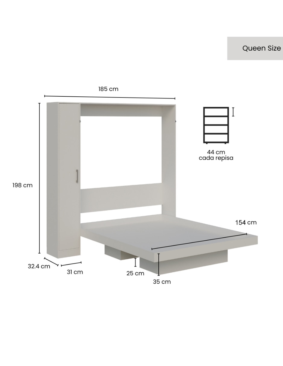 Base para cama armable plus de mdf 8