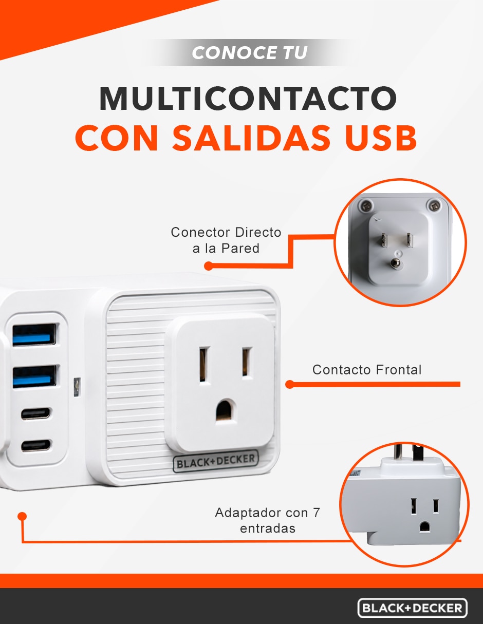 Multicontacto BDXEEMTTAP6 de 7 contactos 2
