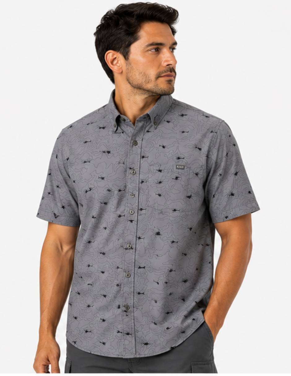 Camisa casual manga corta para hombre