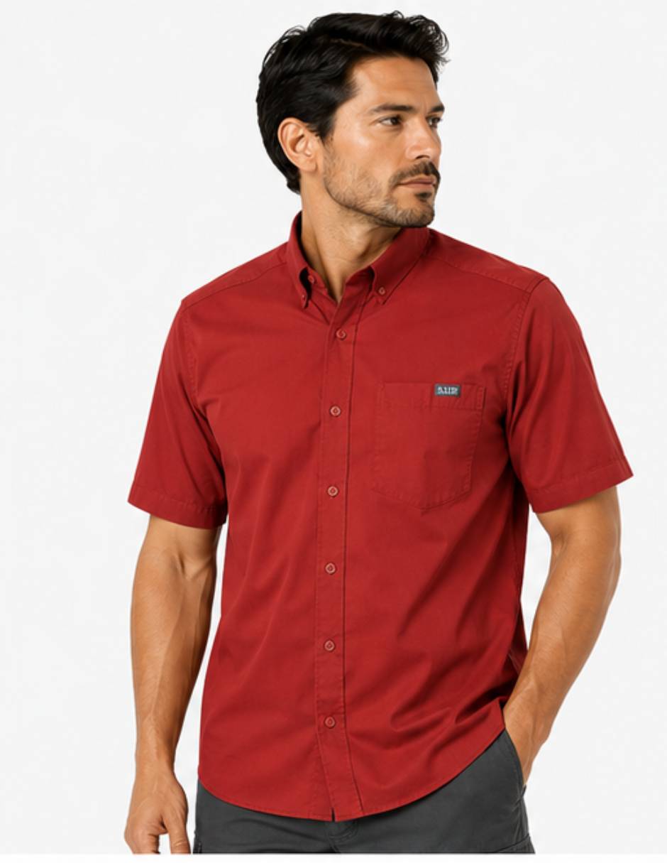 Camisa casual manga corta para hombre