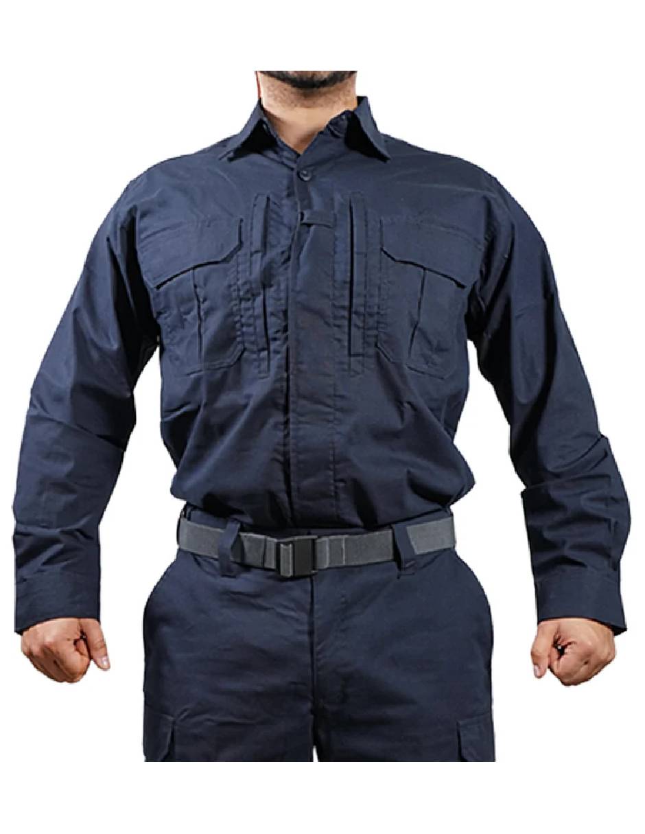 Camisa business casual manga larga para hombre 1