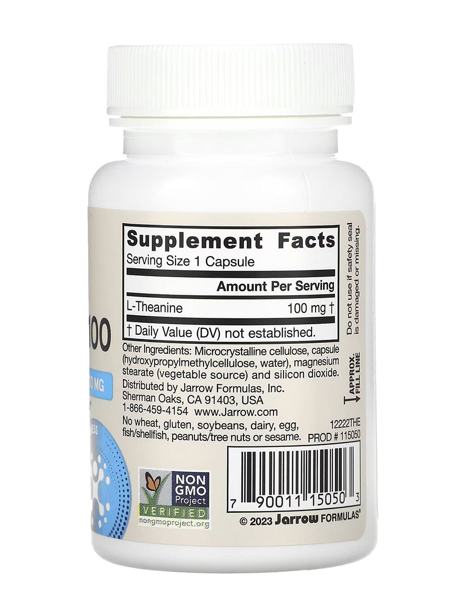 Teanina 100 100 mg 60 cápsulas con L-Teanina 2