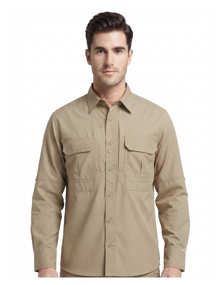 Camisa casual manga larga para hombre