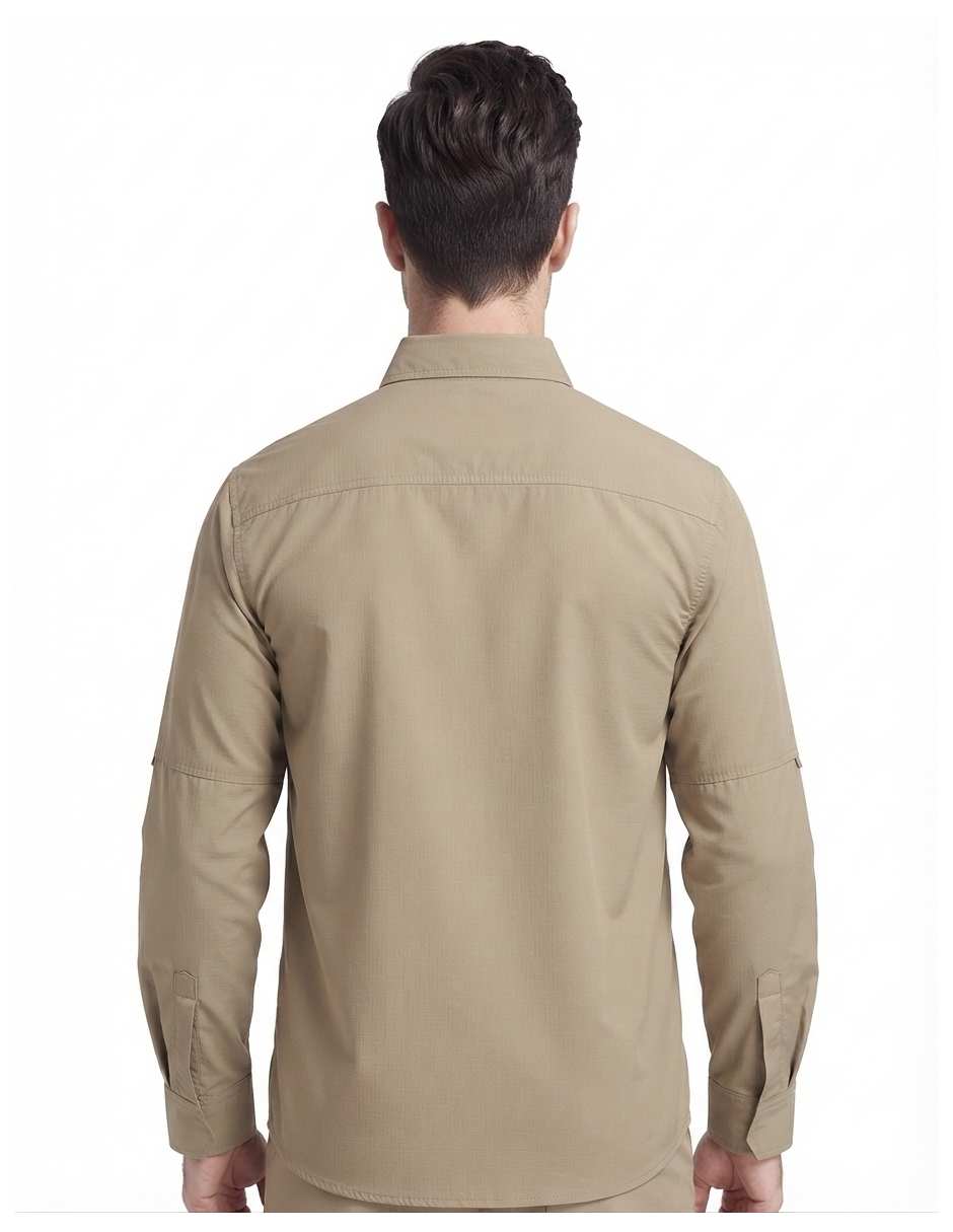 Camisa casual manga larga para hombre 2