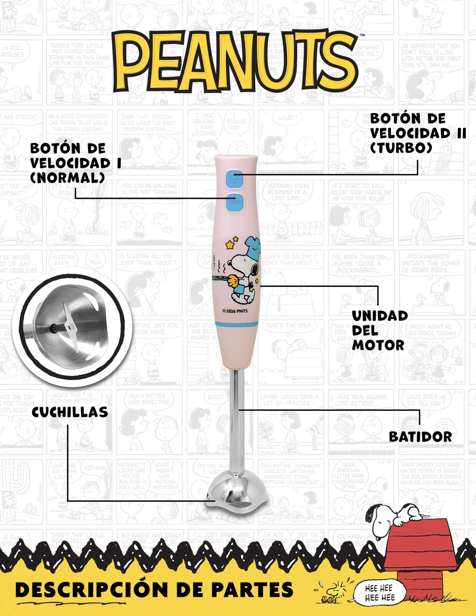 Batidora inmersión Peanuts 2 velocidades PS-1204