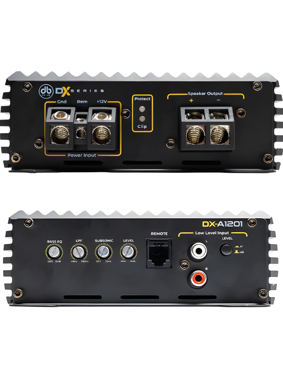 Amplificador para auto DB Drive DX-A1201 de 12 VDC
