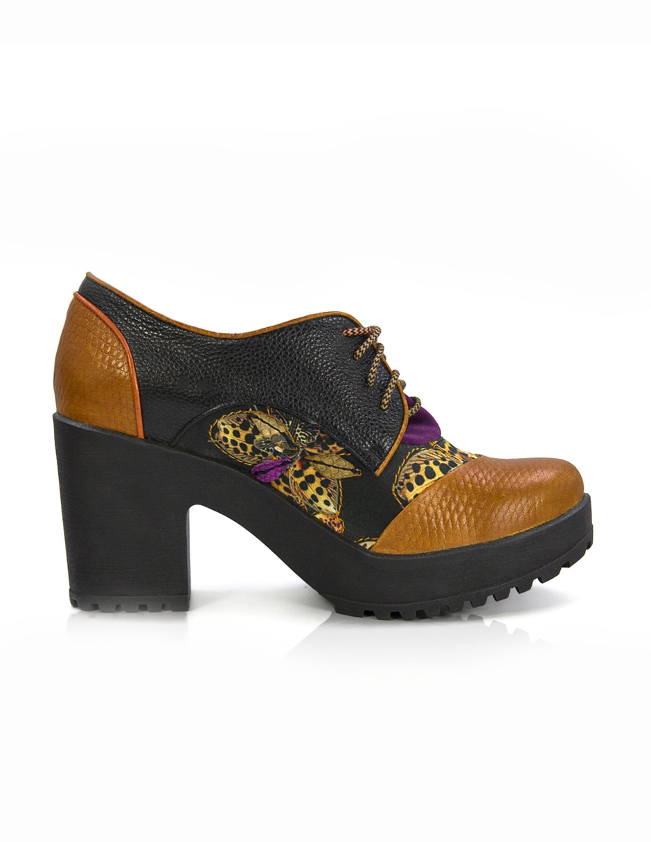Zapato de tacón de piel para mujer Zapato de tacón de piel para mujer