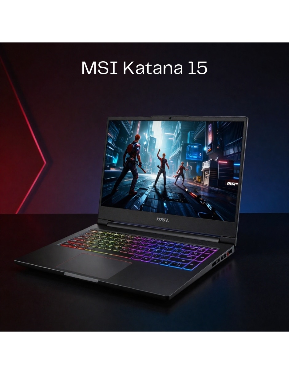 Laptop Katana 15 HX B14WEK-001US 15.6 pulgadas Full HD Intel Core i7 NVIDIA GeForce RTX 5050 16 GB RAM 512 GB SSD 4