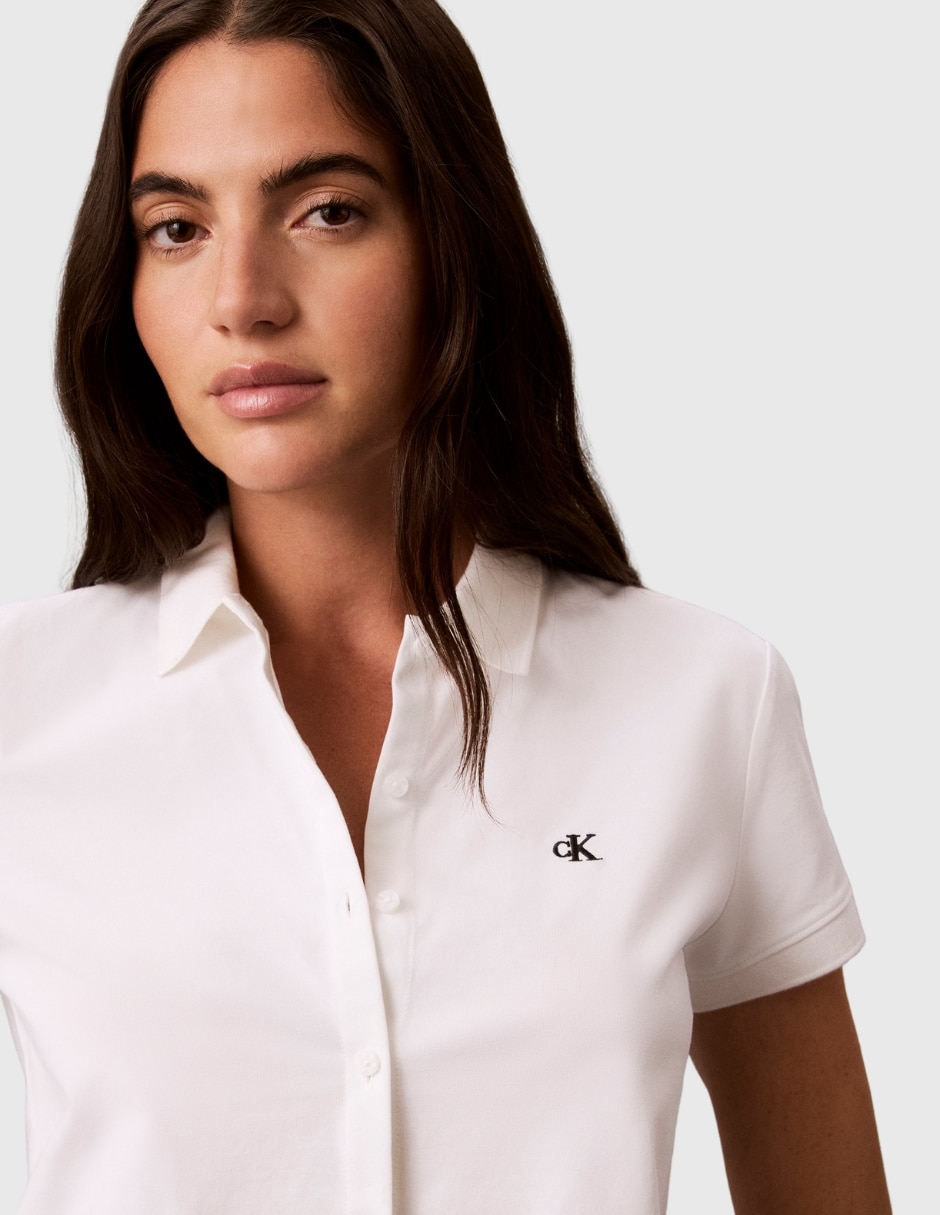 Playera tipo polo Ck para mujer