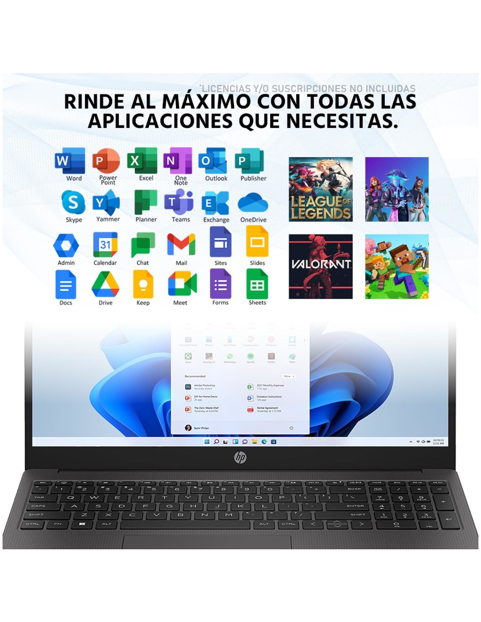 Laptop HP B83U6AT 250-Ci38512-OB 15.6 pulgadas HD Intel Core i3 Intel UHD 16 GB RAM 512 GB SSD Reacondicionado