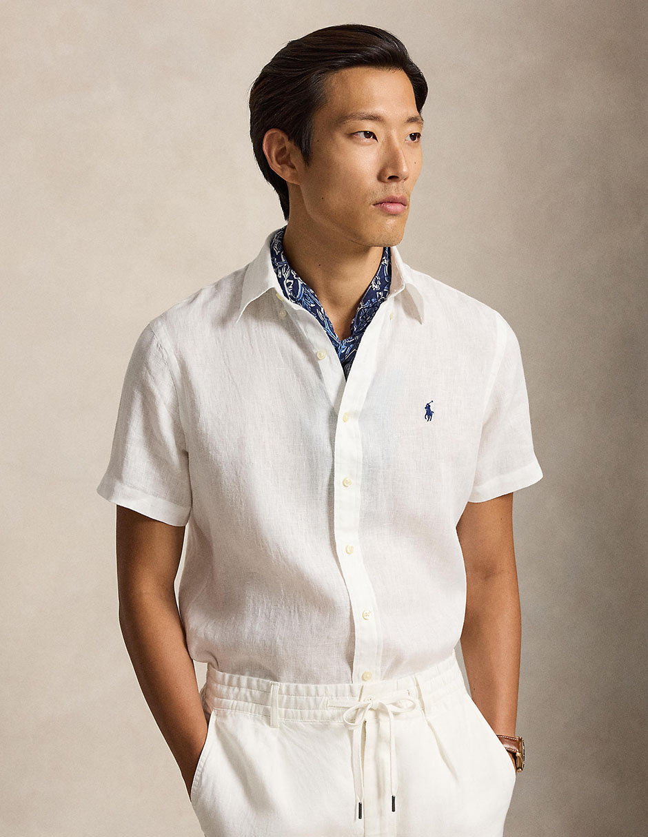 Camisa casual de algodón manga corta para hombre Camisa casual de algodón manga corta para hombre