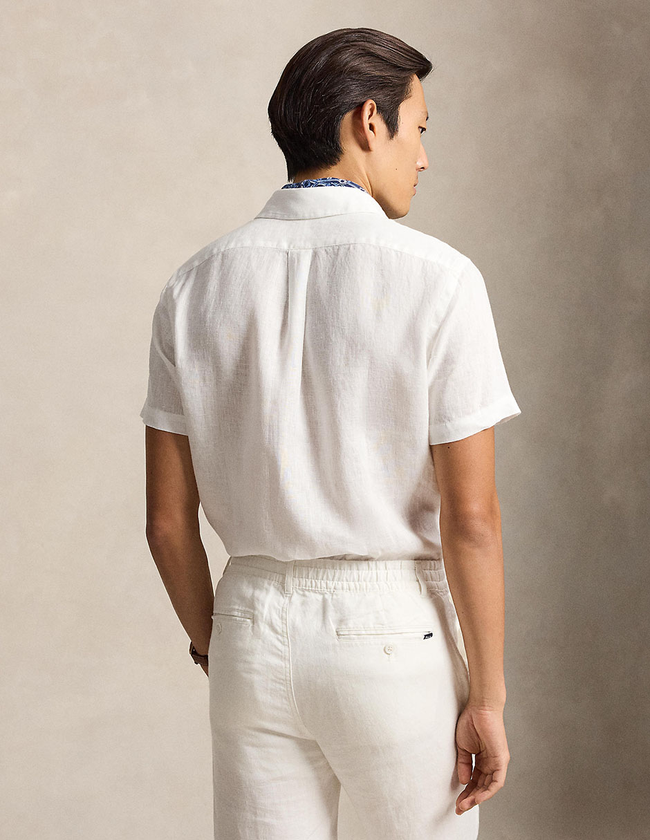 Camisa casual de algodón manga corta para hombre 6