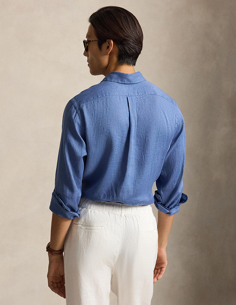 Camisa casual de algodón manga larga para hombre 6