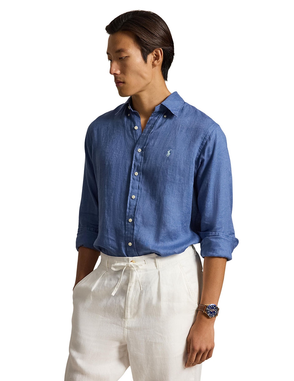 Camisa casual de algodón manga larga para hombre 2