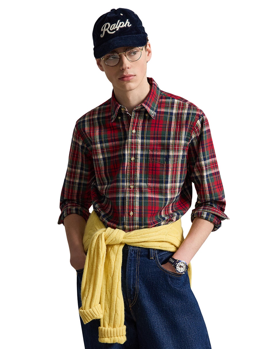 Camisa casual de algodón manga larga para hombre 2