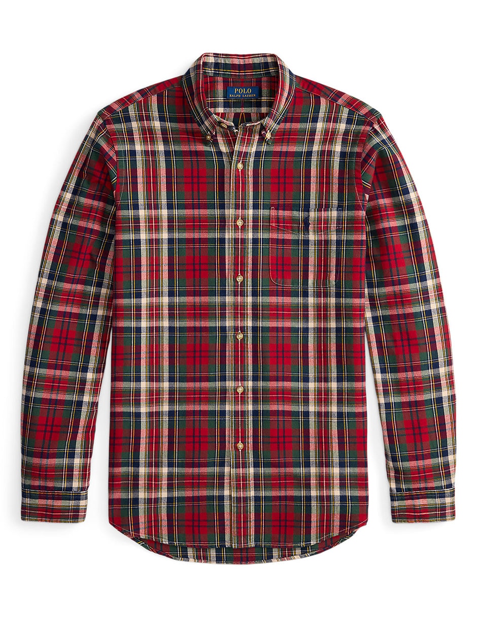 Camisa casual de algodón manga larga para hombre 7