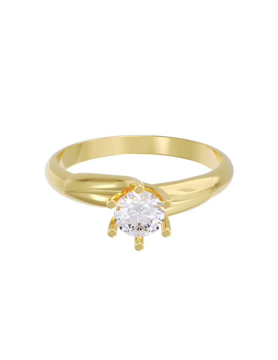 Anillo de compromiso de oro 10 k diamante Anillo de compromiso de oro 10 k diamante