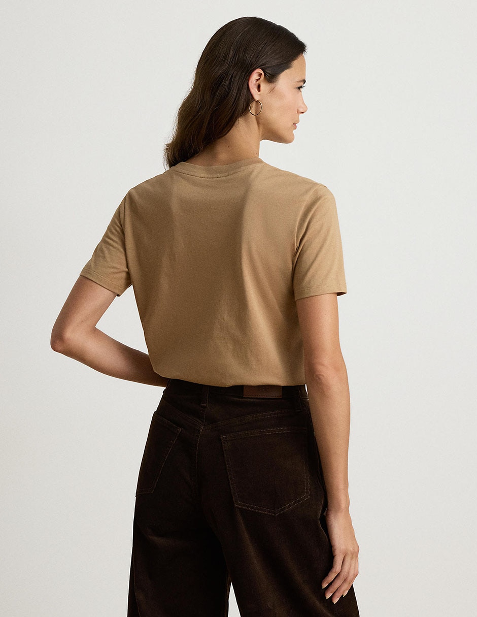 Playera manga corta cuello redondo para mujer 6