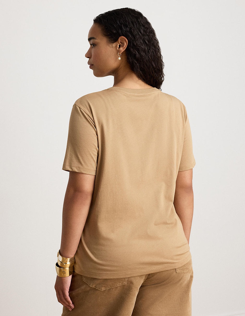 Playera manga corta cuello redondo para mujer 7