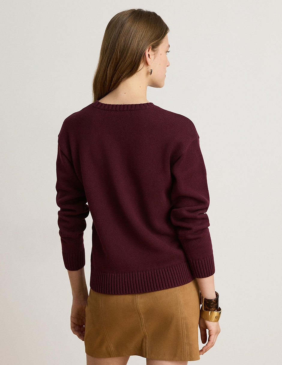 Suéter cuello redondo para mujer 2