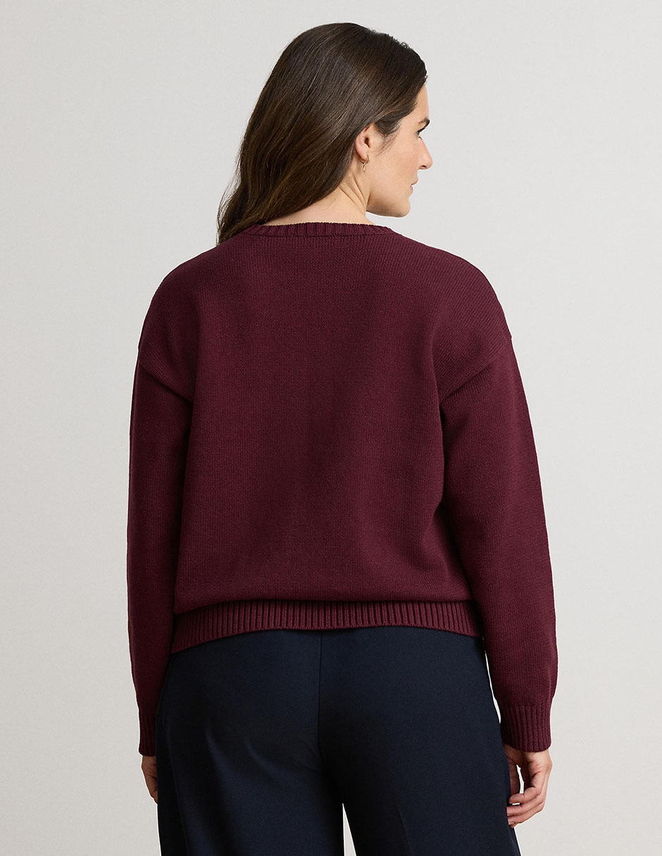 Suéter cuello redondo para mujer 7