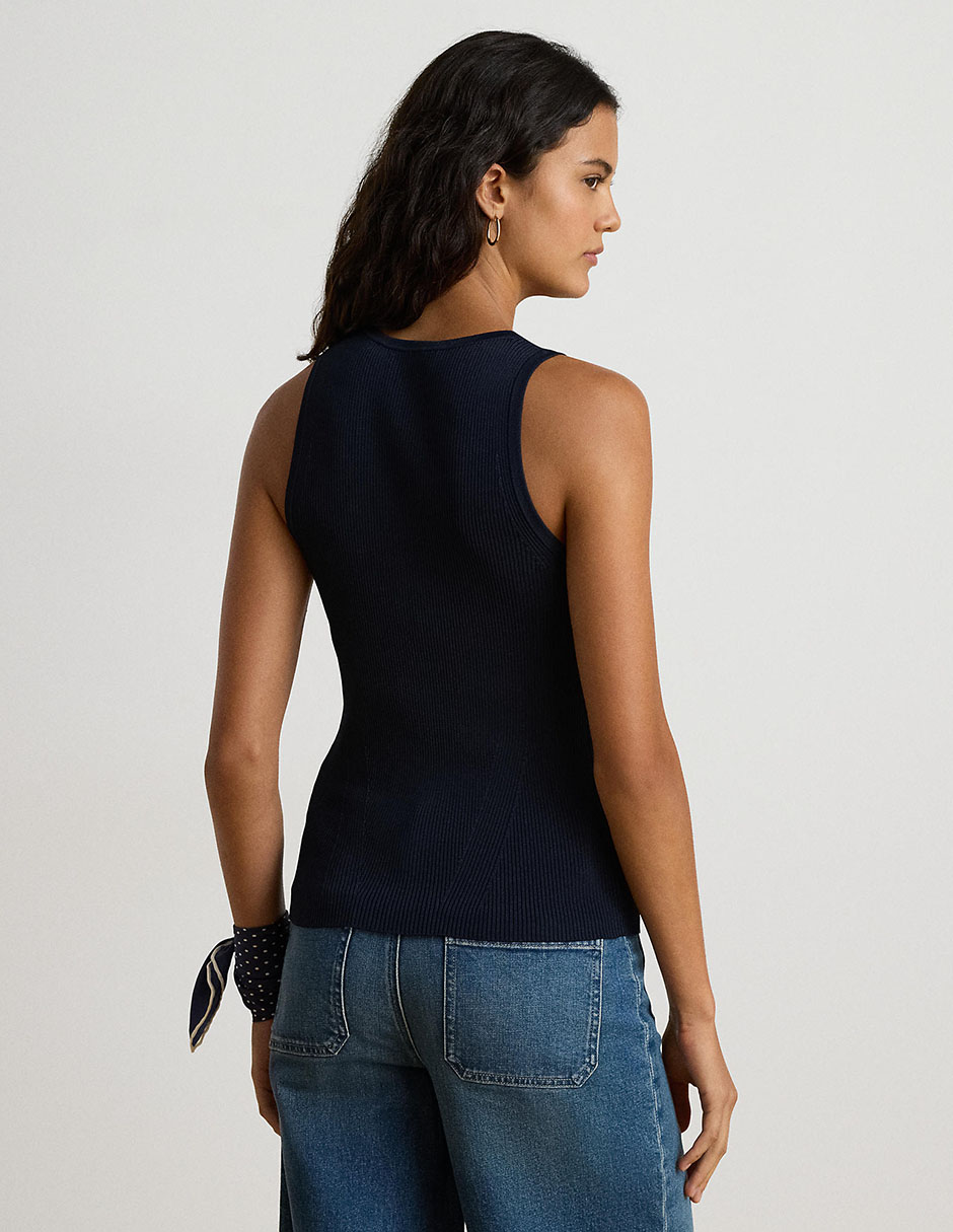 Top cuello redondo escote regular tirante ancho 5