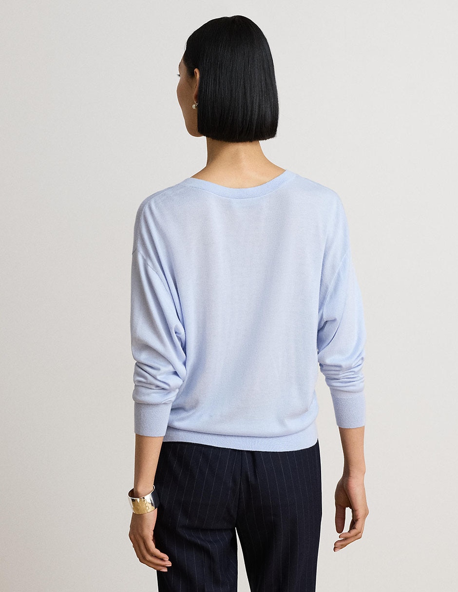 Suéter cuello v para mujer 2
