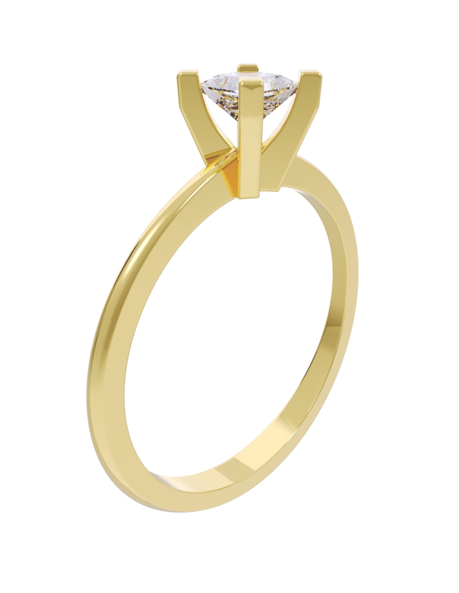 Anillo de compromiso de oro 10 k fonelli diamante