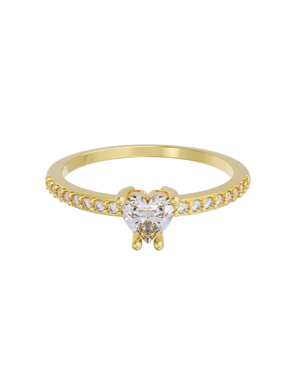 Anillo de compromiso de oro 10 k diamante