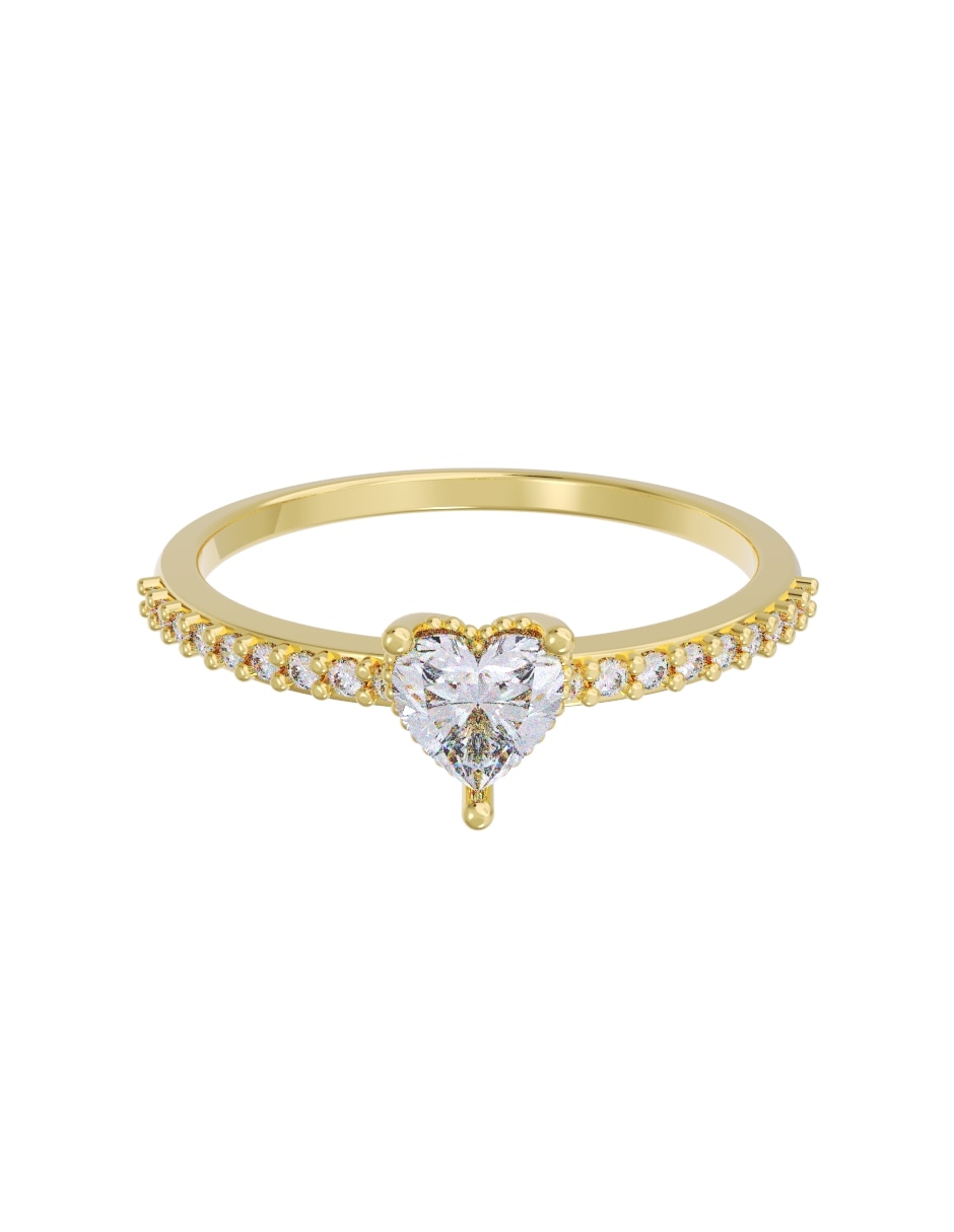 Anillo de compromiso de oro 10 k diamante