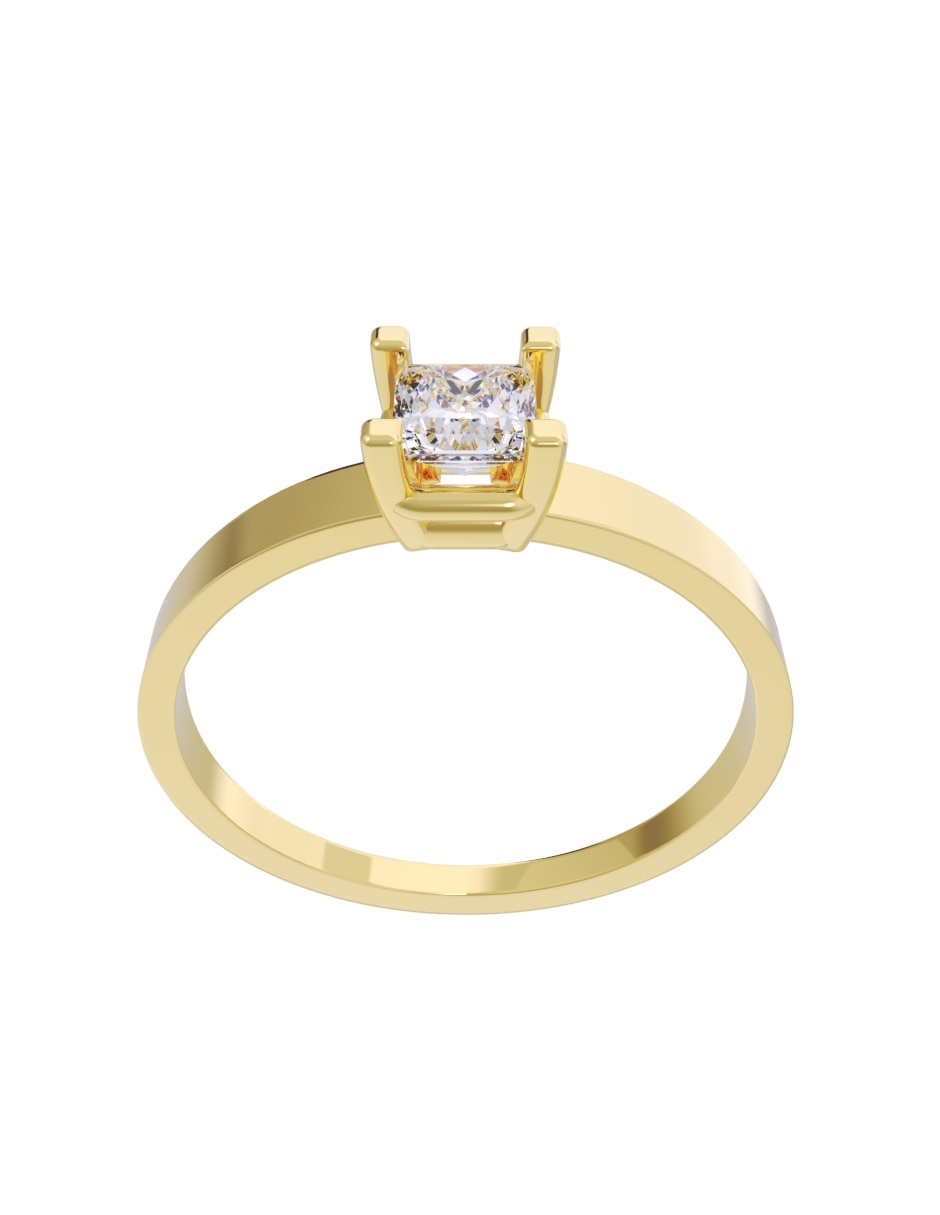 Anillo de compromiso de oro 10 k fonelli diamante