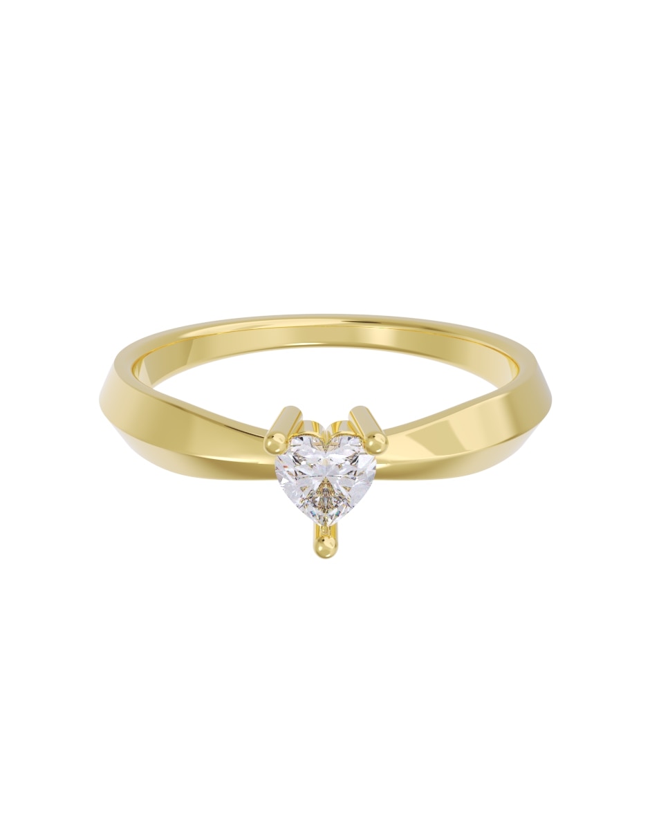 Anillo de compromiso de oro 14 k diamante Anillo de compromiso de oro 14 k diamante